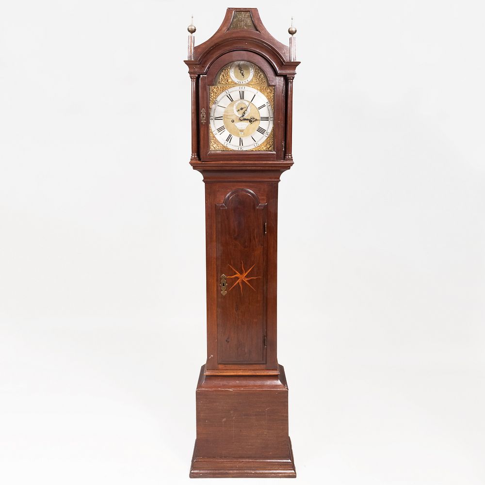 Appraisal: Federal Inlaid Mahogany Tall Case Clock Dial Signed Thos Gardner