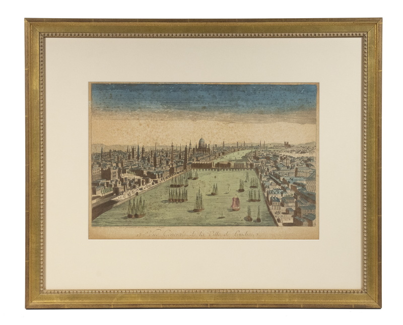 Appraisal: RARE VUE D'OPTIQUE OF LONDON Vue Generale de la Ville