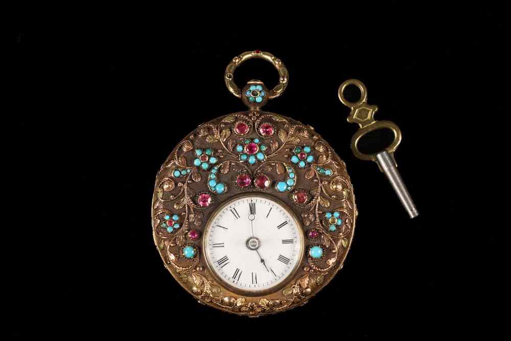 Appraisal: LADY'S POCKETWATCH - Rare Handmade Hallmarked K Yellow Gold Victorian