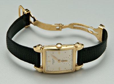 Appraisal: Gent s Patek Philippe wristwatch square kt gold case -