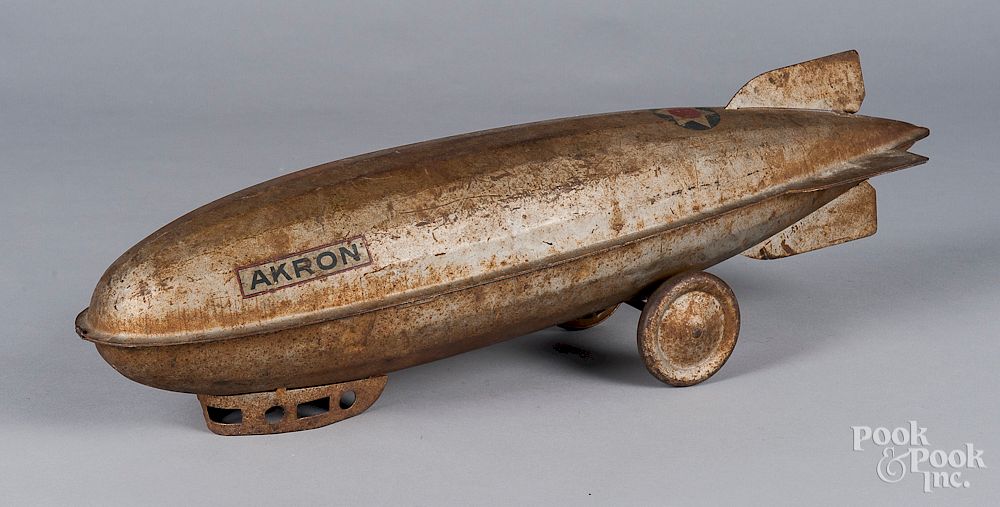 Appraisal: Steelcraft pressed steel Akron Zeppelin pull toy Steelcraft pressed steel