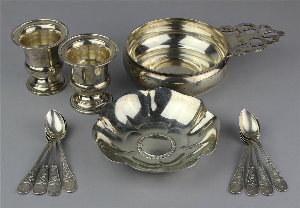 Appraisal: GROUP OF TWELVE TIFFANY CO SILVER TABLEWARES all with Tiffany