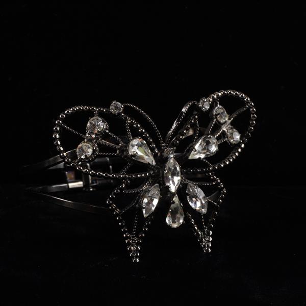 Appraisal: Schreiner Butterfly Rhinestone Bracelet Glue residue on back widest point