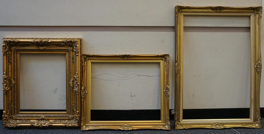 Appraisal: Three Gilt Decorated Frames Largest x in x cm