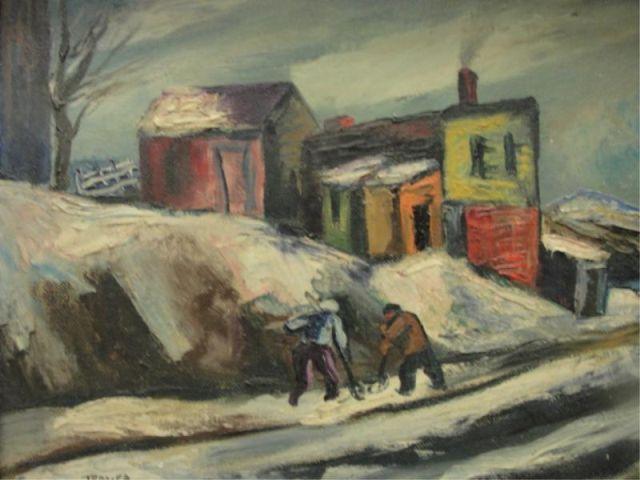 Appraisal: TROMKA Abram Oil on Masonite Signed lower left Old exhibit