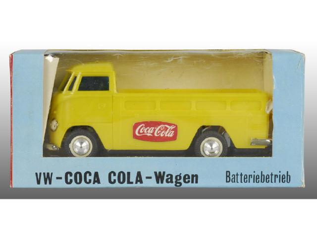 Appraisal: Coca Cola VW Battery-Operated Wagon Truck w Box Description Plastic