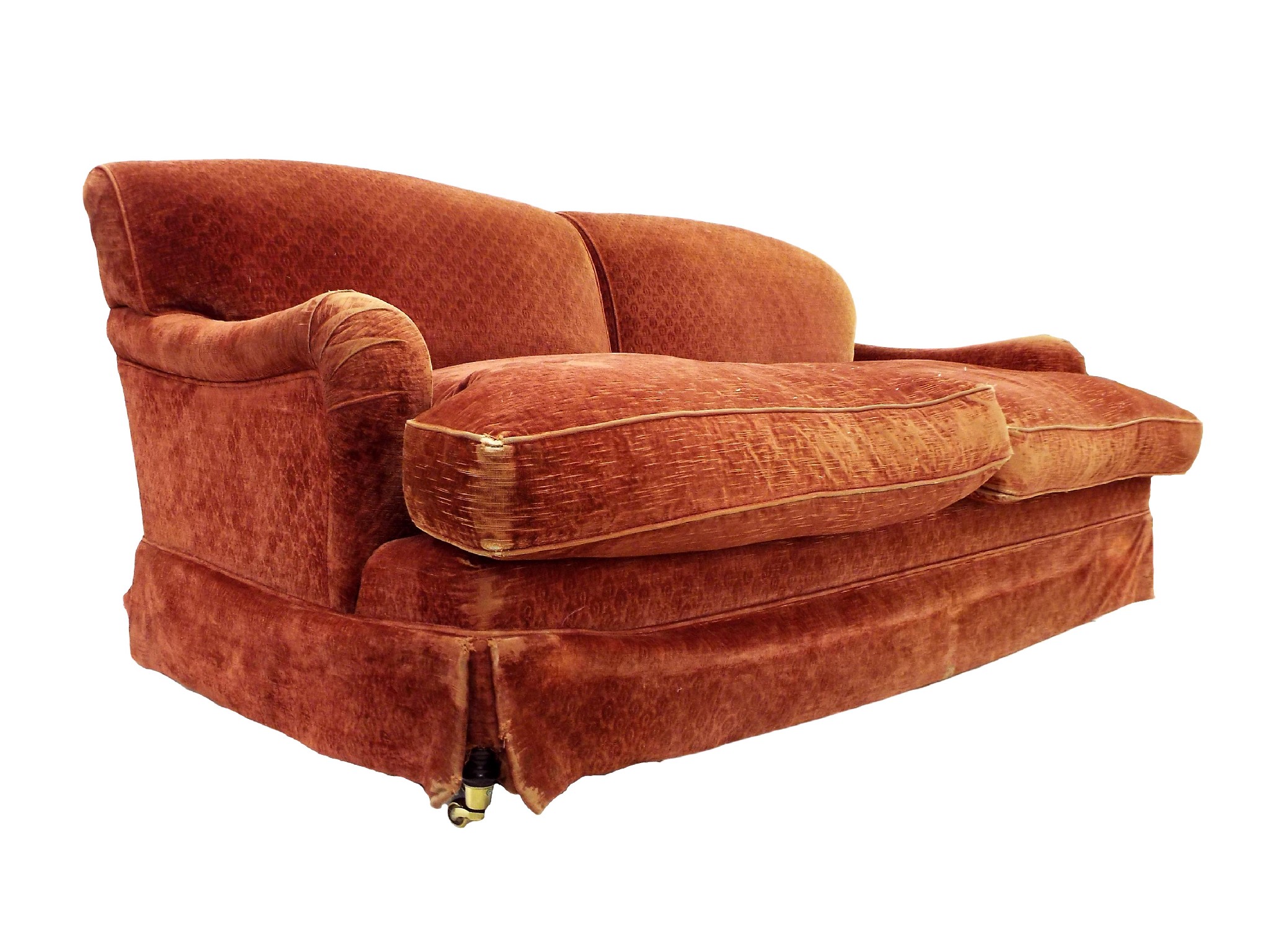 Appraisal: George Smith Signature three seater Howard style sofa with deep