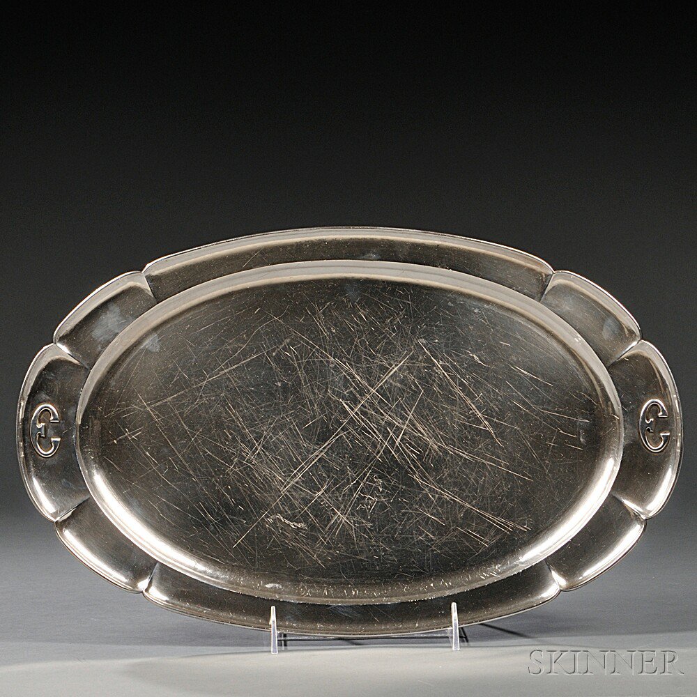 Appraisal: Kalo Shop Arts Crafts Sterling Silver Tray Chicago early th