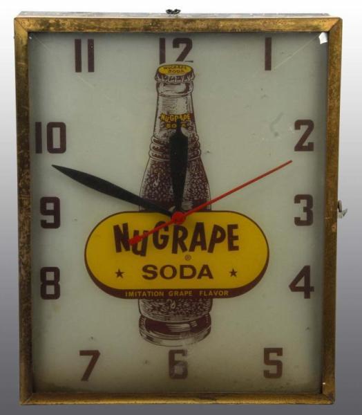 Appraisal: Electric NuGrape Soda Advertising Clock Description Paint loss to border