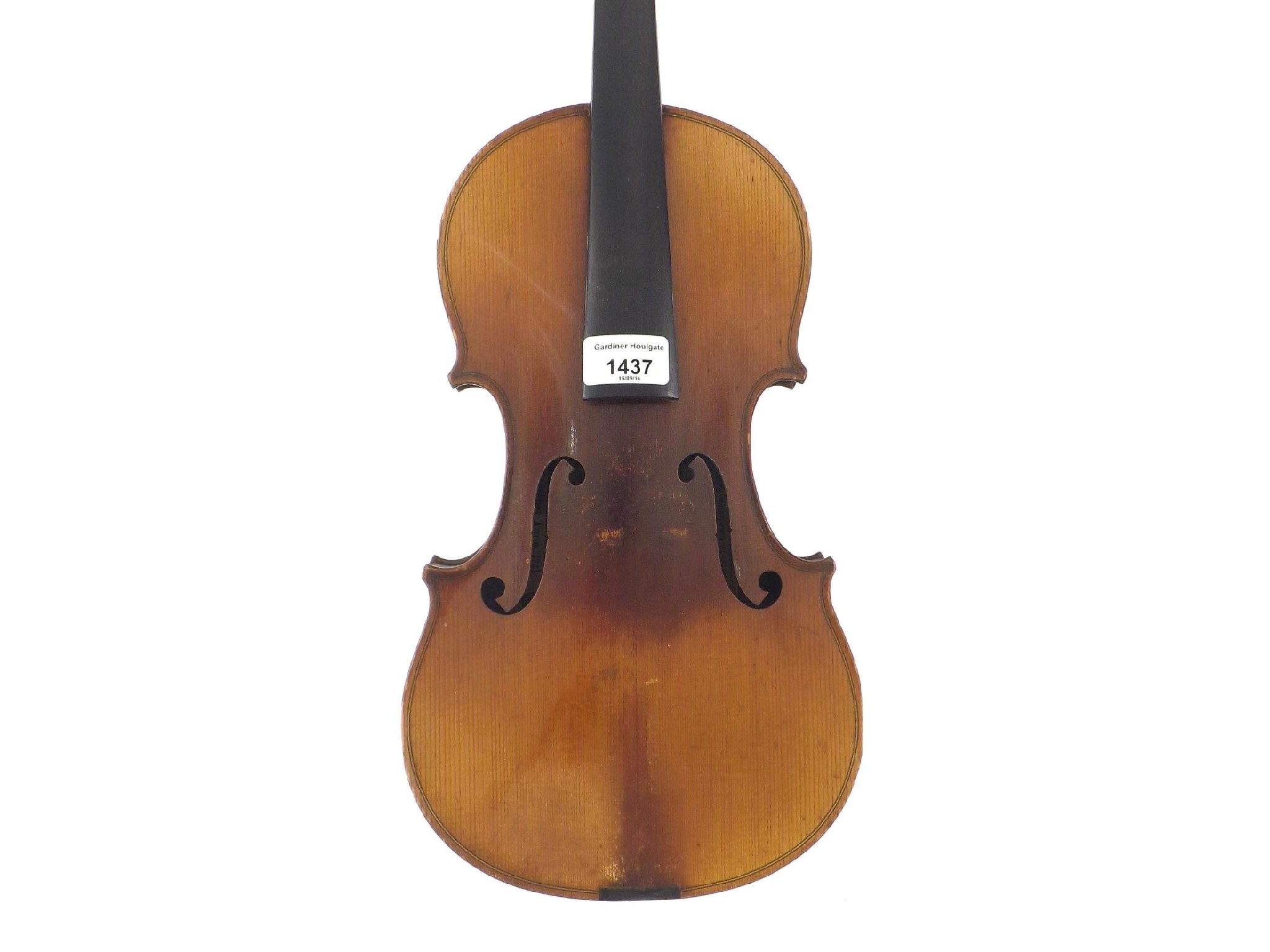 Appraisal: Early th century French JTL Stradivari copy violin cm