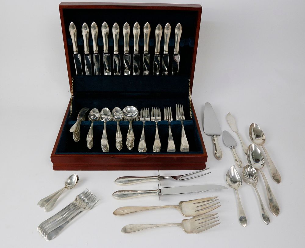 Appraisal: Piece Dominick Haff Reed and Barton Sterling Silver Flatware Service