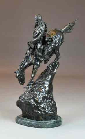 Appraisal: After Frederic Remington Bronze SculptureFinely cast bronze titled ''The Mountain