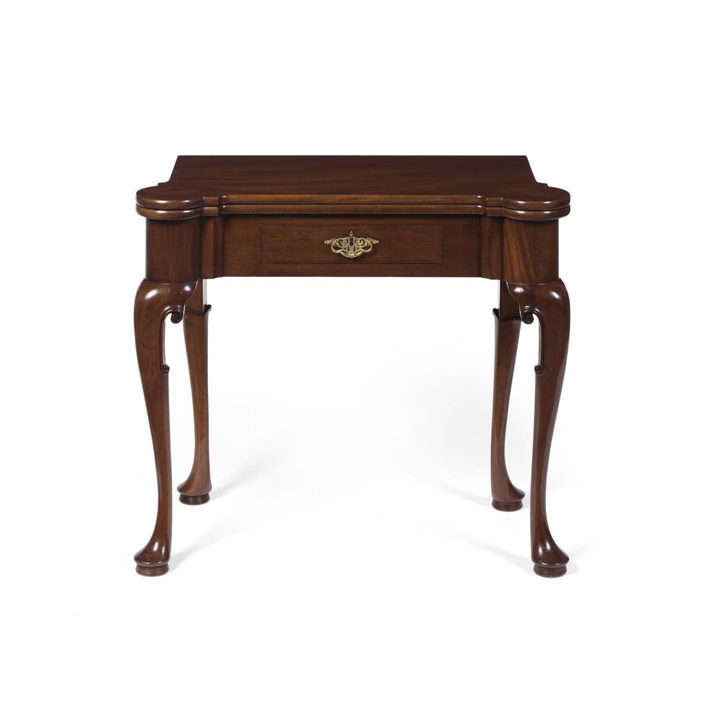 Appraisal: GEORGE II STYLE MAHOGANY FOLDOVER CARD TABLE BY GILLOWS OF