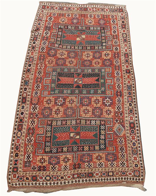 Appraisal: KURD KAZAK RUG Caucasus late th century feet x feet