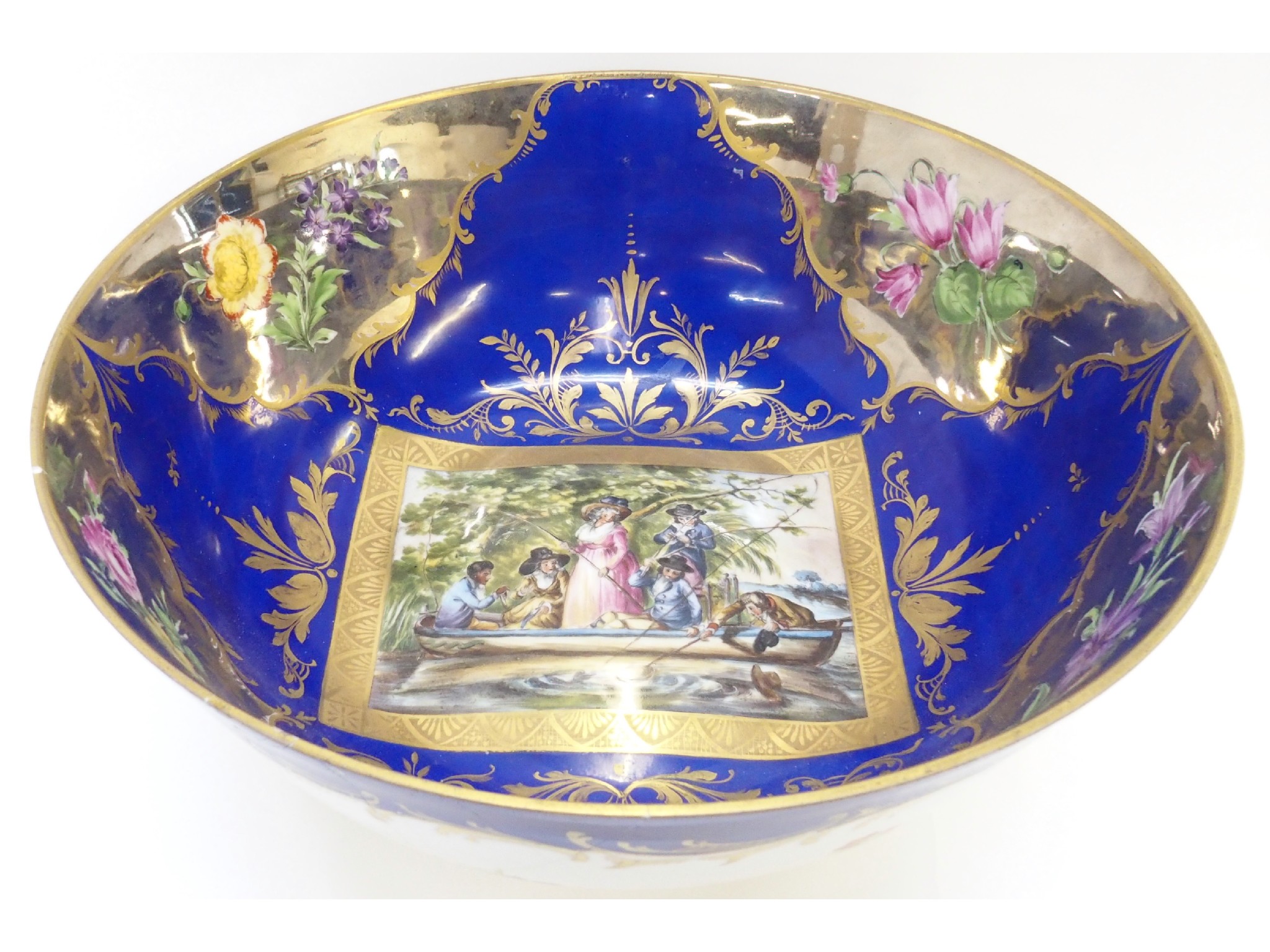 Appraisal: Derby painted porcelain centrebowl