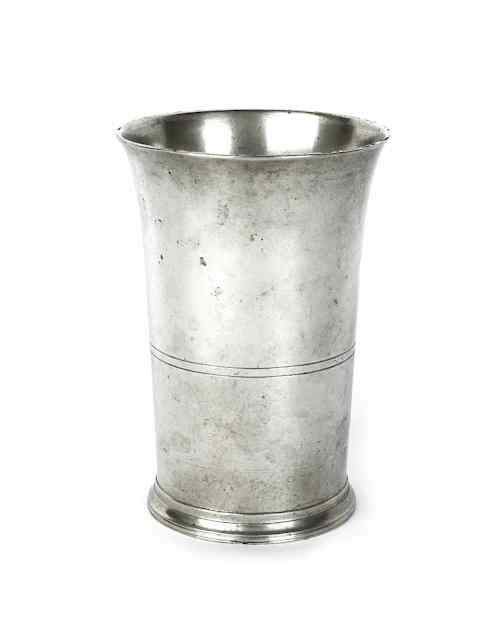 Appraisal: New York pewter beaker ca bearing the touch of Boardman