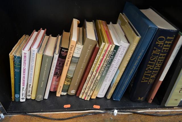 Appraisal: SHELF OF ASSORTED AUSTRALIAN HISTORICAL BOOKS INCL HERITAGE OF AUSTRALIA