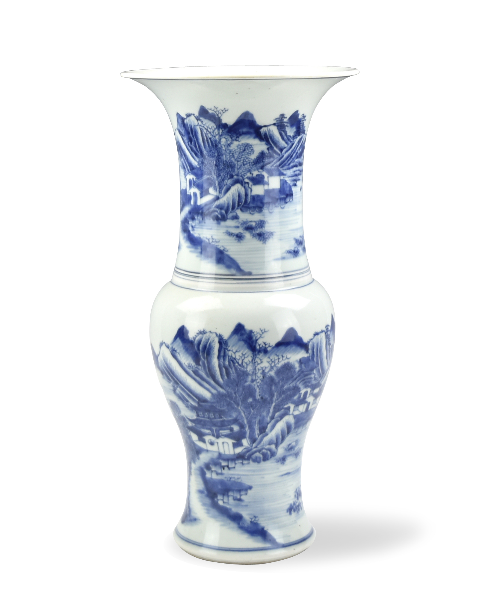 Appraisal: Chinese Kangxi period the baluster-form body sweeping to a wide