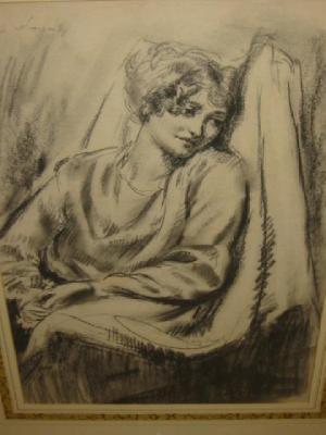 Appraisal: PHILIP NAVIASKY Portrait of Millie Naviasky seated in an Armchair