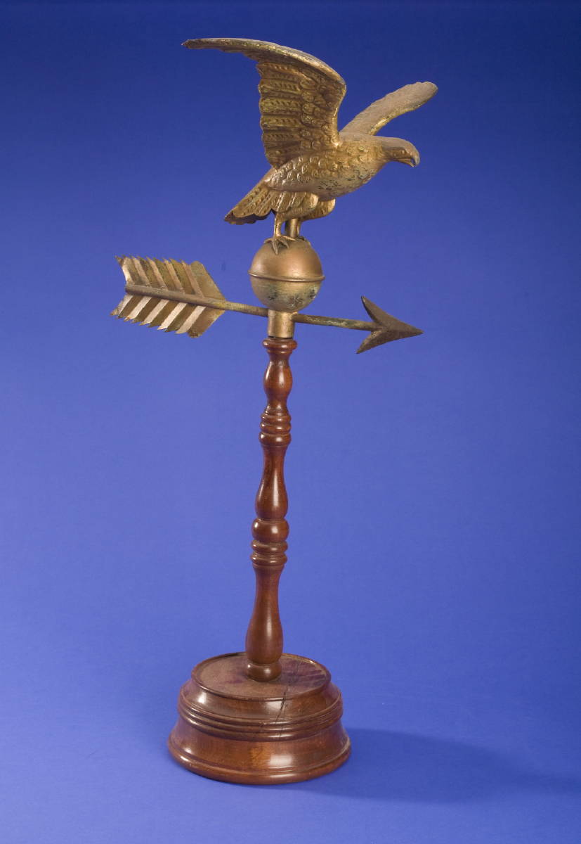 Appraisal: AMERICAN FULL-BODIED COPPER SPREADWING EAGLE WEATHERVANE IN GILT SURFACE Height