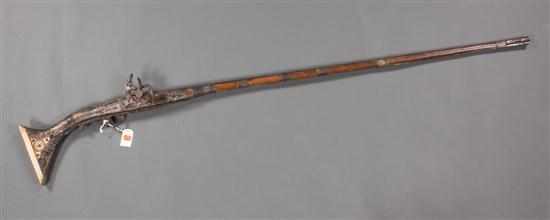 Appraisal: Afghan flintlock snaphaunce musket early th century barrel and lock