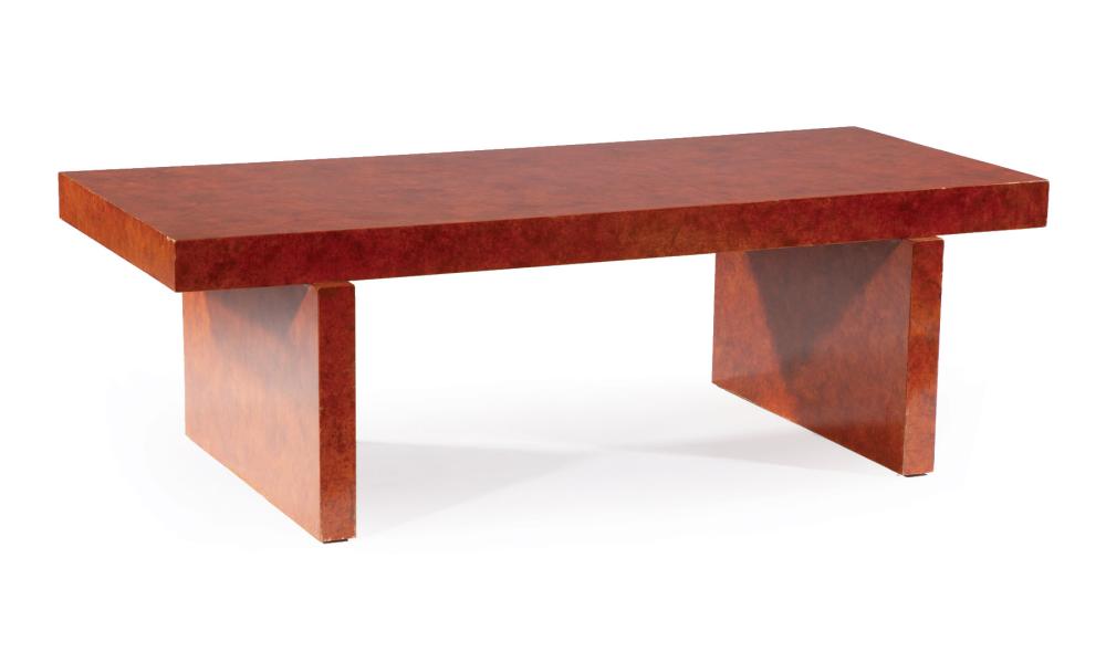 Appraisal: Billy Haines - Burl Faux Bois Low Table c California