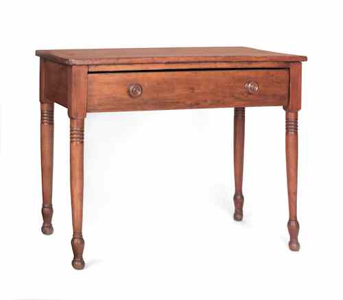 Appraisal: Pine work table th c with a drawer h w