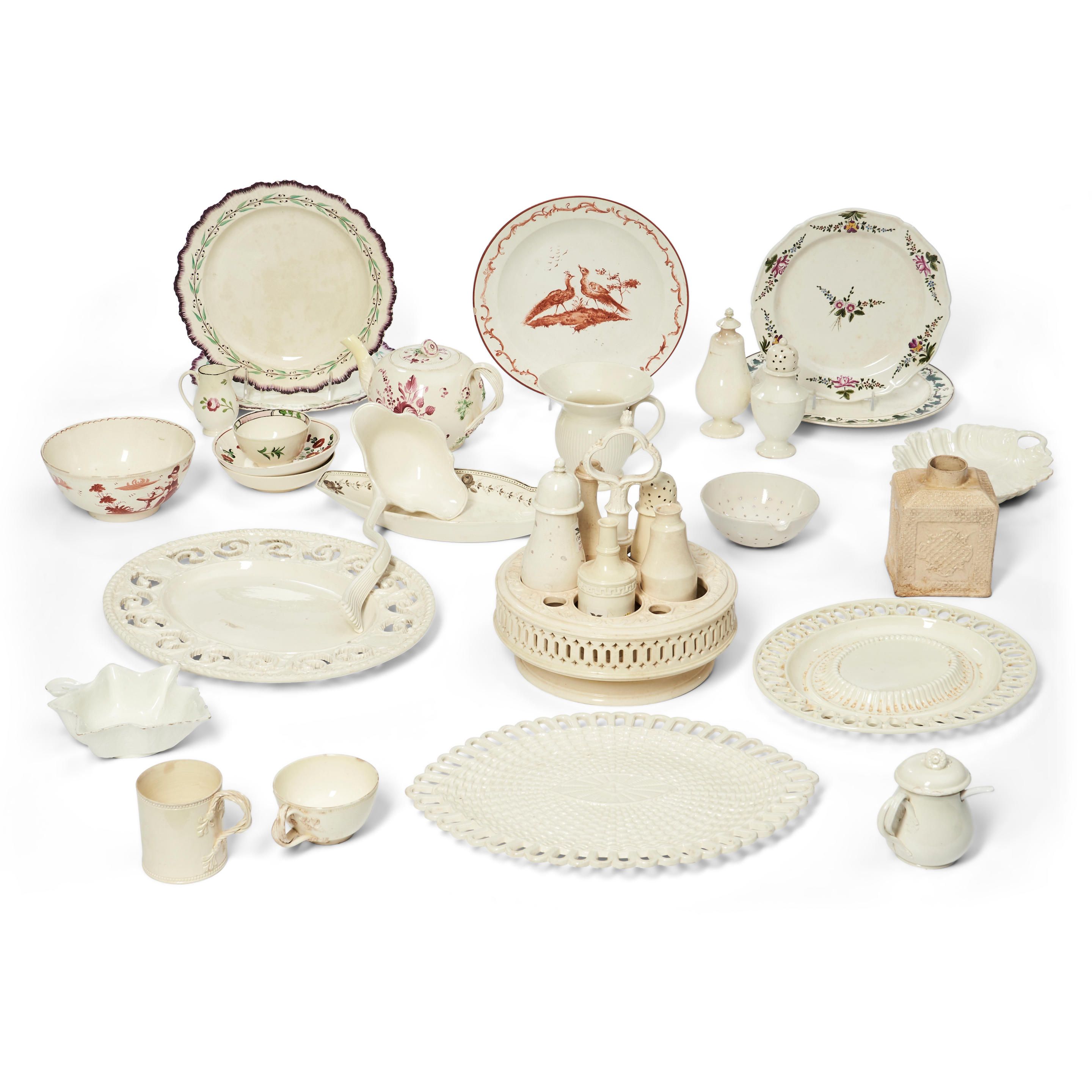 Appraisal: GROUP OF ENGLISH AND CONTINENTAL CREAMWARE ITEMS approx pieces including