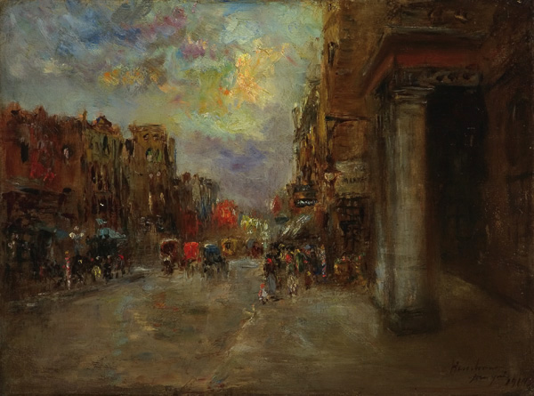 Appraisal: HENSHAW GLEN COOPER American - New York Street Scene oil