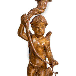 Appraisal: An Italian Carved Giltwood Figure of a Putto th Century