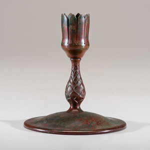 Appraisal: Tiffany Studios American Early th Century Candlestick patinated bronze marked