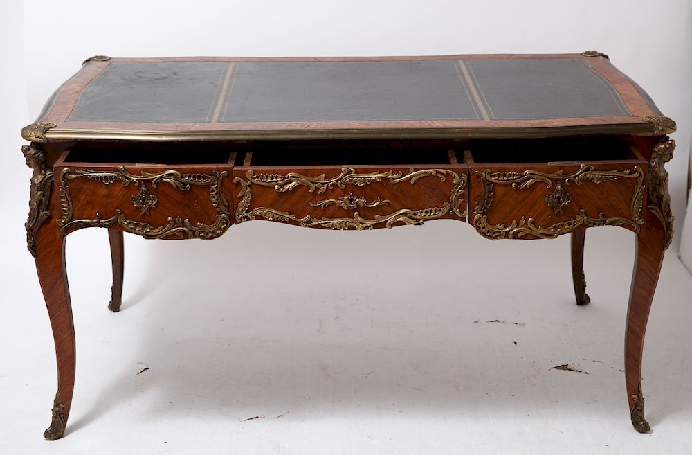 Appraisal: French Louis XV Rococo Manner Bureau Plat Desk Louis XV