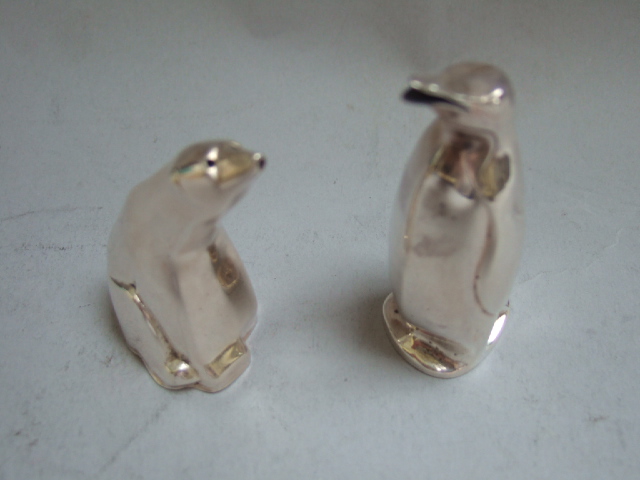 Appraisal: A Norwegian salt designed as a penguin and a Norwegian