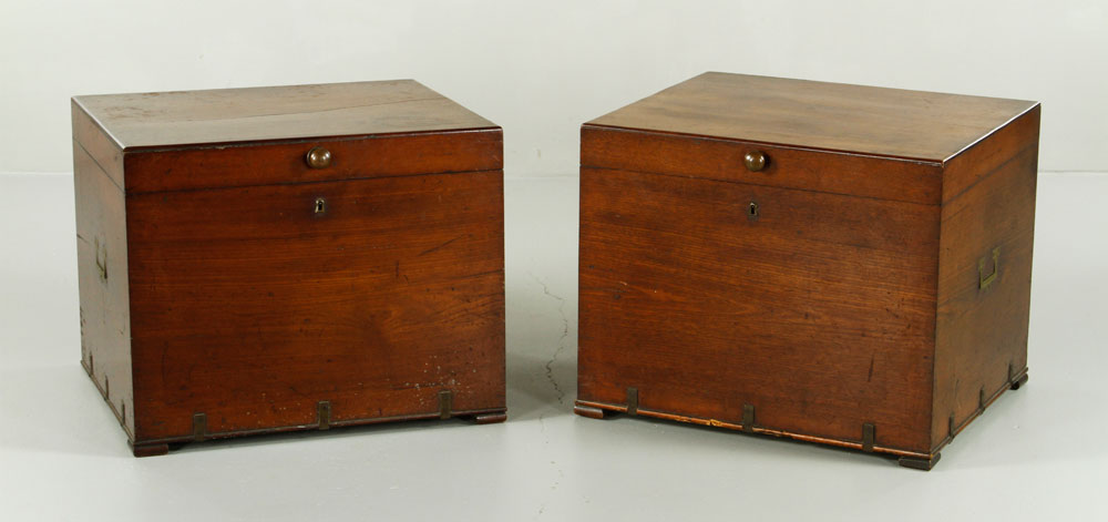 Appraisal: - Lot of Two English Storage Boxes Lot of two