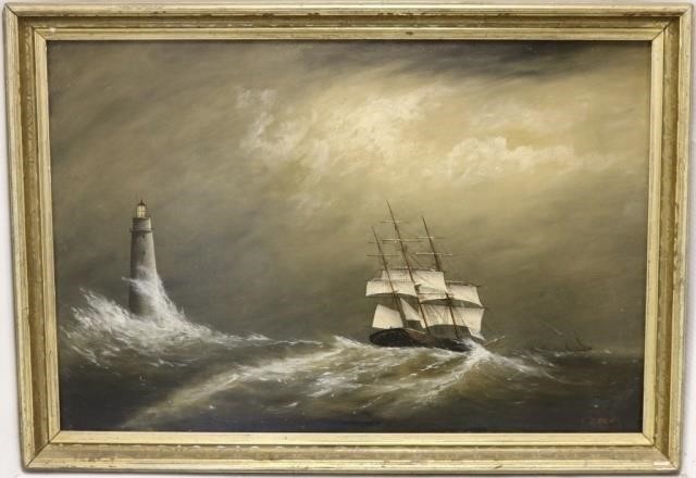 Appraisal: CLEMENT DREW - KINGSTON MA OILPAINTING ON CANVAS SIGNED LOWER