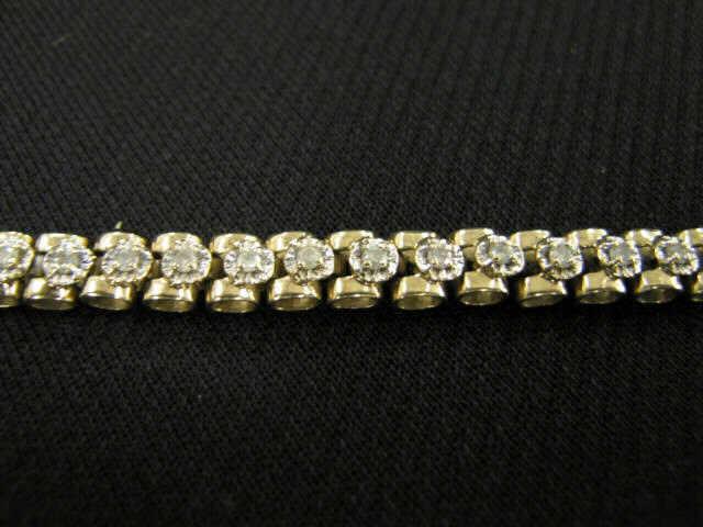 Appraisal: Diamond Bracelet round diamonds totaling carat in k yellow gold