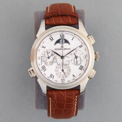 Appraisal: GENTLEMAN S JACQUES LEMANS LTD WRISTWATCH Minute repeater round stainless