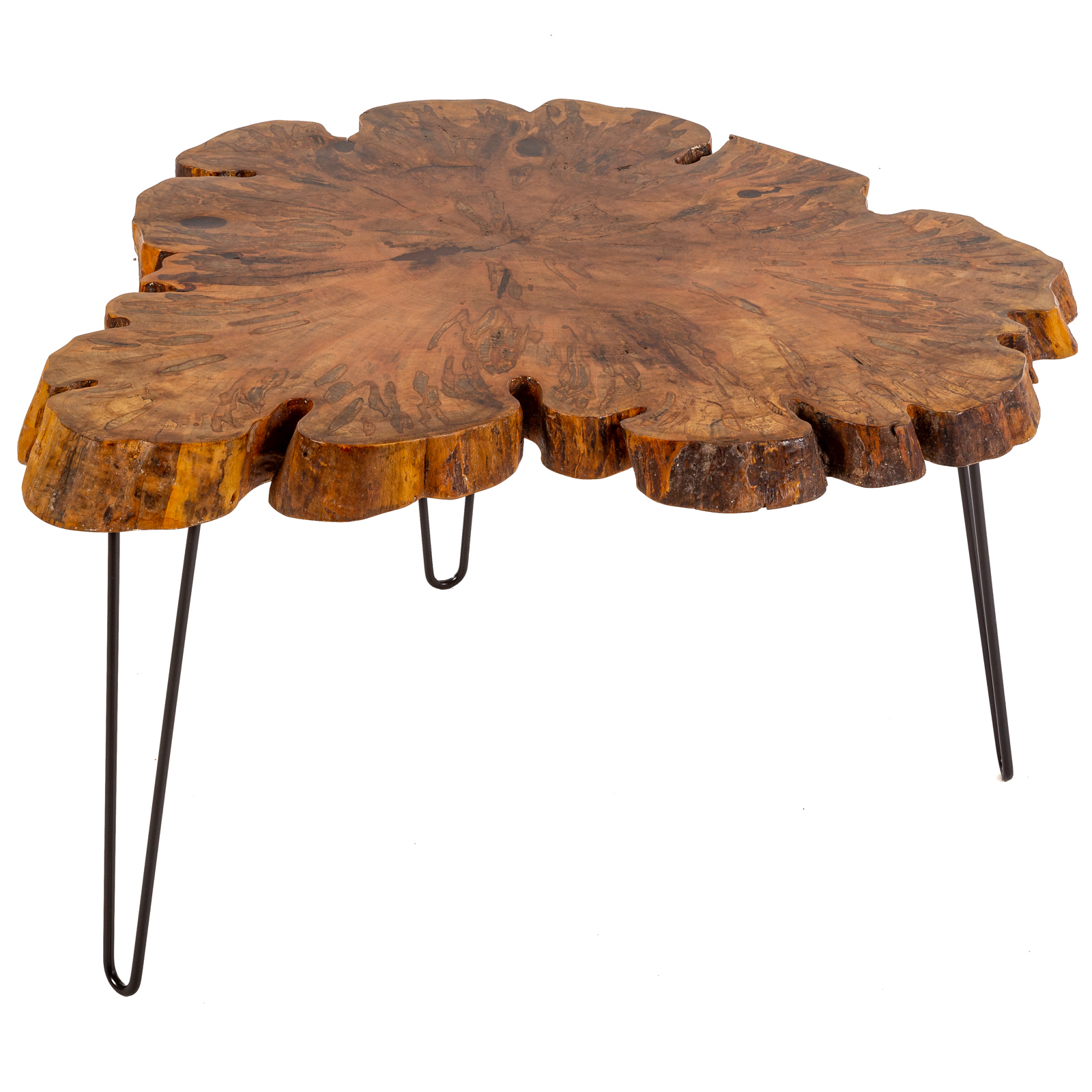 Appraisal: CUSTOM LIVE EDGE RED MAPLE ROOT TABLE st century hand