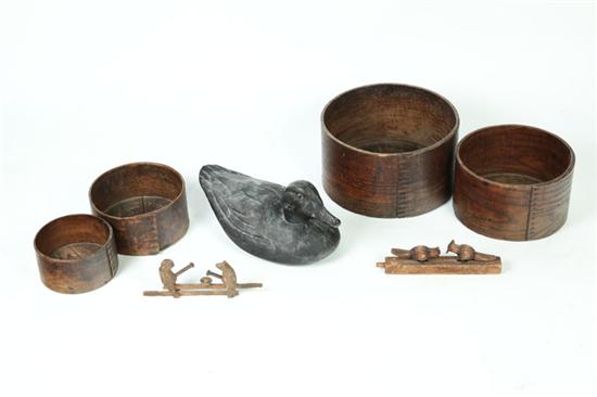 Appraisal: GROUP OF ITEMS American th and th century Two folksy