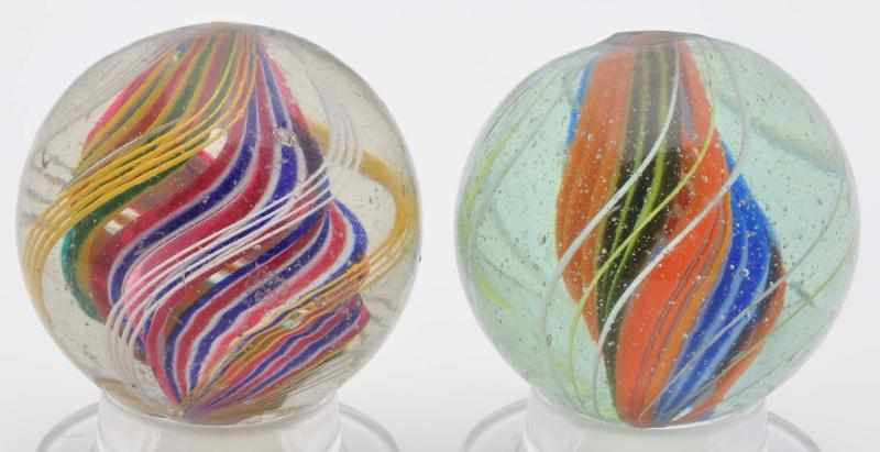 Appraisal: Lot of Divided Core Swirl Marbles Description Includes one multicolor