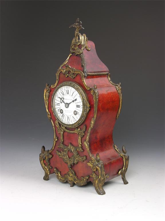 Appraisal: A French tortoiseshell and gilt brass mounted mantle clock