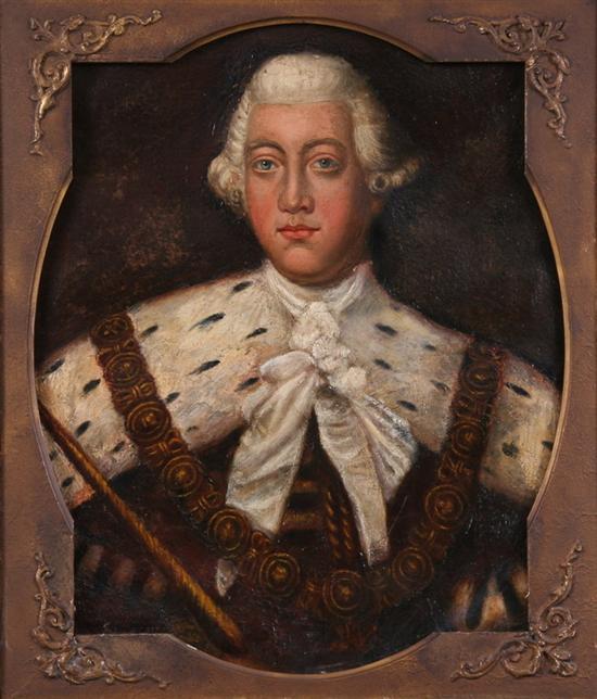 Appraisal: CONTINENTAL SCHOOL th th century PORTRAIT OF GEORGE III IN