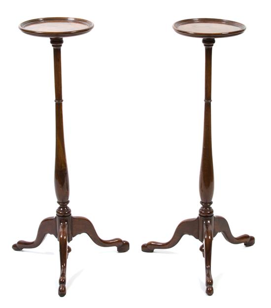 Appraisal: Sale Lot A Pair of George III Style Mahogany Tripod