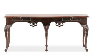 Appraisal: Georgian Style Walnut Sofa Table Console Server English th century