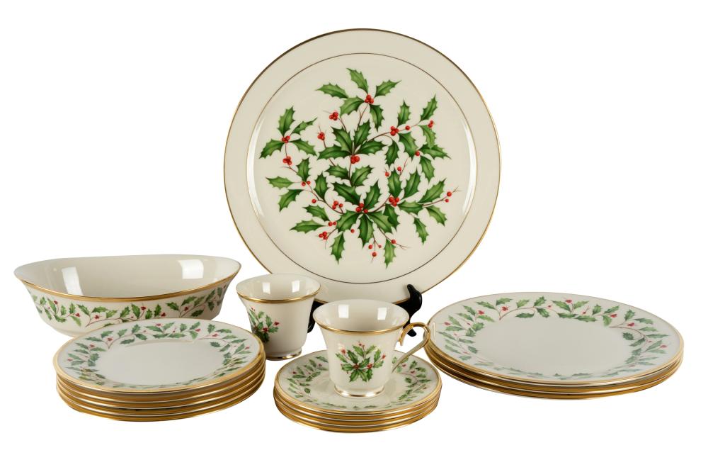 Appraisal: LENOX PORCELAIN SERVICEHoliday pattern with printed factory marks comprising dinner