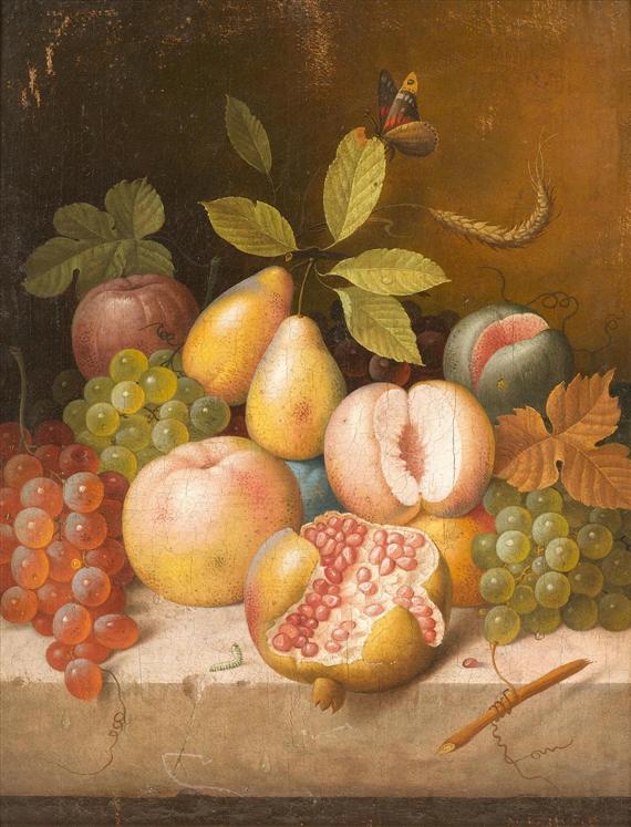 Appraisal: VIENNA FIRST HALF OF TH CENTURY Still life with fruit