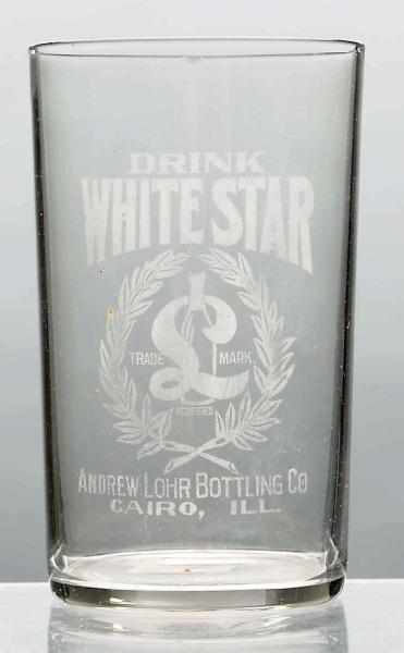 Appraisal: White Star Acid-Etched Beer Glass Andrew Lohr Bottling Company Some