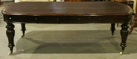 Appraisal: A Victorian mahogany library table with later tooled leather inset