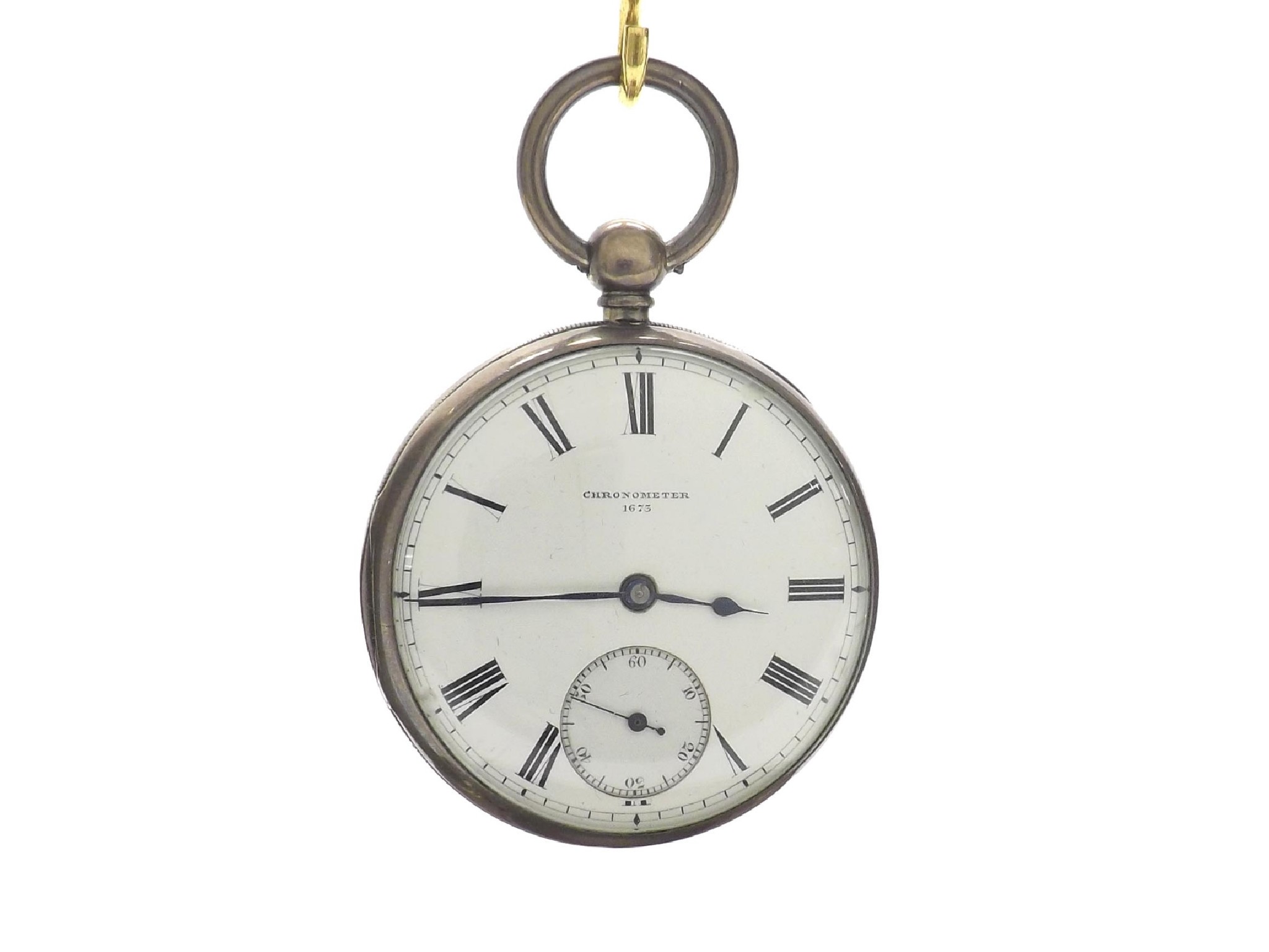 Appraisal: London 'Patent Chronometer' silver cased fusee pocket watch Chester branded