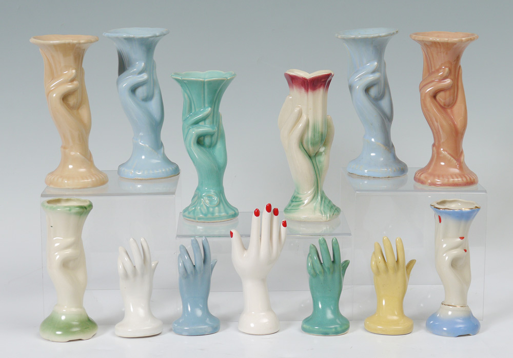 Appraisal: LOT OF HAND VASES To include Shawnee '' to ''